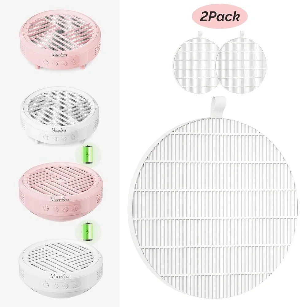 MelodySusie Nail Dust Collector Replacement Filters 2 Pack